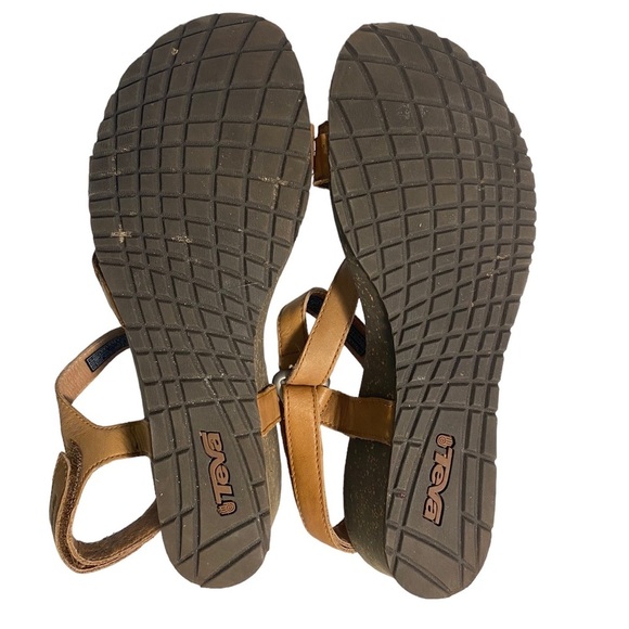 Teva wedge leather sandals Womens 11 - Picture 3 of 9
